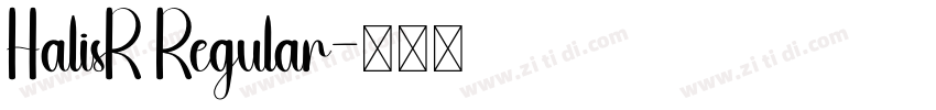 HalisR Regular字体转换
